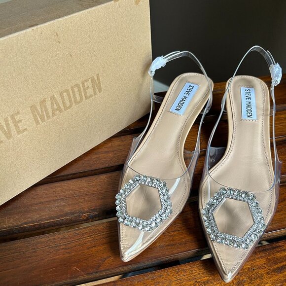 STEVE MADDEN Women's Lorah Slingback Heels - NWT - Size 6 - Picture 1 of 6